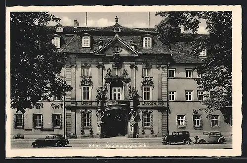 AK Erfurt, Regierungsgebäude mit Automobilen