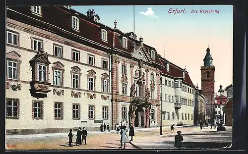 AK Erfurt, Die Regierung, Teilansicht des Gebäudes