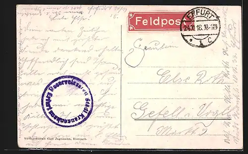 AK Erfurt, Die Regierung, Teilansicht des Gebäudes