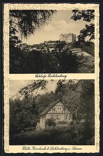AK Kernbach b. Lichtenberg, Hütte Kernbach, Schloss Lichtenberg