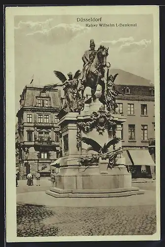 AK Düsseldorf, Kaiser Wilhelm I.-Denkmal