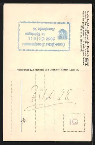 AK Erfurt, St. Wigbertikirche mit Strasse