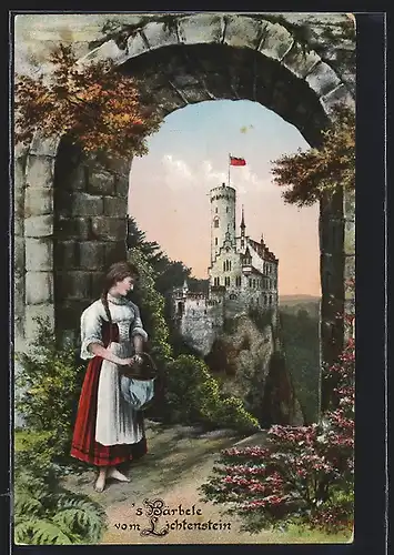 AK Lichtenstein, Bärbele mit Schloss