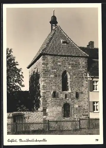 AK Erfurt, Blick auf die Bonifaciuskapelle