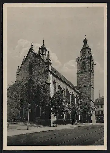 AK Erfurt, Strassenpartie an der St. Wigbertkirche