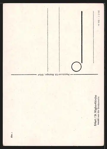AK Erfurt, Strassenpartie an der St. Wigbertkirche