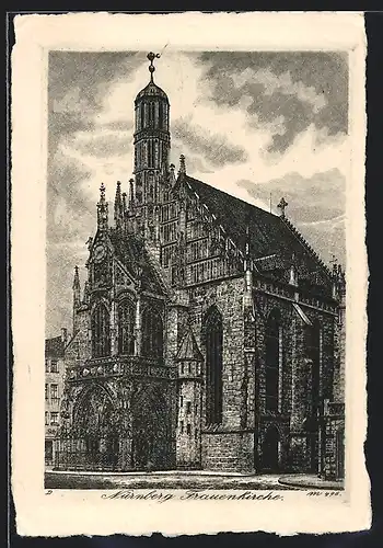Künstler-AK Nürnberg, Partie an der Frauenkirche