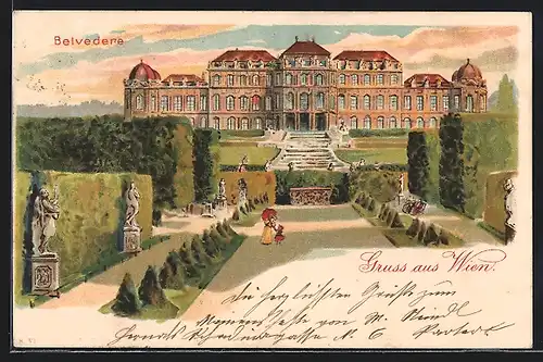 Lithographie Wien, Anlagen des Belvedere