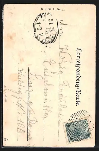 AK Wien, Russische Kirche mit Strassenpartie