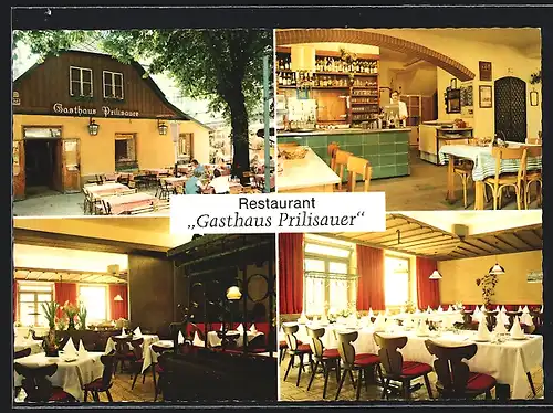AK Wien, Gasthaus Prilisauer, Linzer Strasse 423, Innenansichten