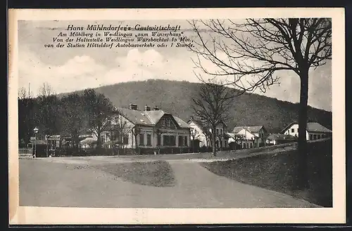 AK Hadersdorf-Weidlingau, Gastwirtschaft zum Winzerhaus am Mühlberg