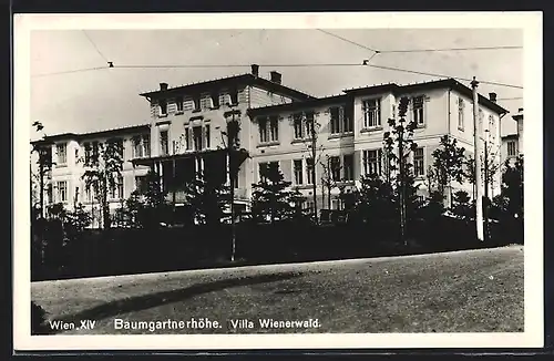 AK Wien, Baumgartnerhöhe mit Villa Wienerwald