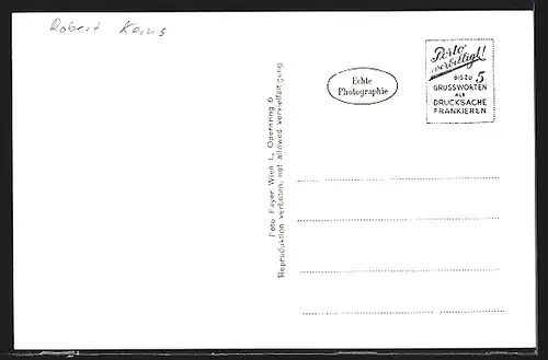 AK Opernsänger Robert Kerns mit original Autograph