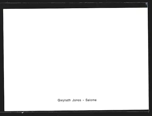 AK Opernsängerin Gwyneth Jones als Salome, original Autograph