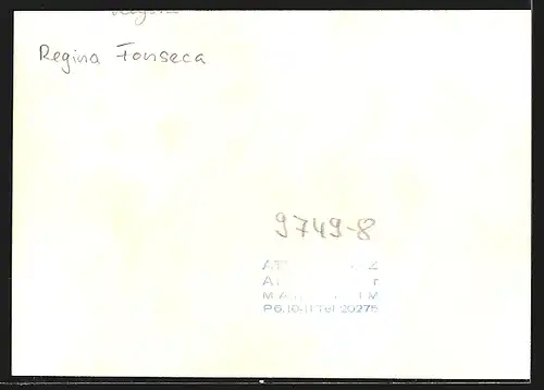 AK Opernsängerin Regina Fonseca, original Autograph