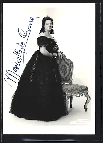 AK Opernsängerin Marcella de Osma mit original Autograph