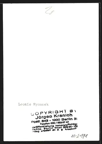 AK Opernsängerin Leonie Rysanek, mit original Autograph