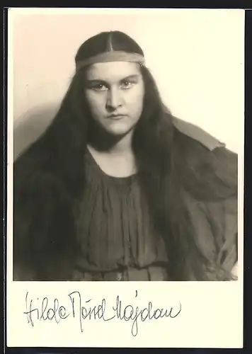 AK Opernsängerin Hilde Rössel-Majdan, mit original Autograph