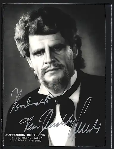 AK Opernsänger Jan-Hendrik Rootering in Ein Maskenball, mit original Autograph