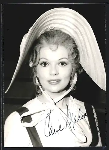 AK Opernsängerin Carol Malone, original Autograph