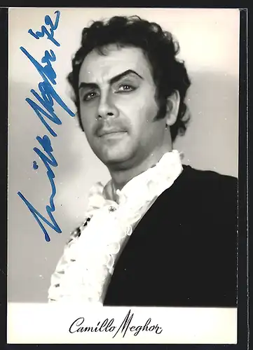 AK Opernsänger Camillo Meghor mit original Autograph