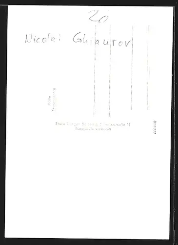 AK Opernsänger Nicolai Ghiaurov im Kostüm, mit original Autograph