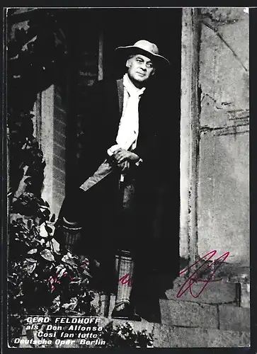AK Opernsänger Gerd Feldhoff als Don Alfonso, mit original Autograph