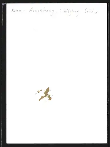 AK Opernsänger Karan Armstrong und Wolfgang Schöne in Szene von Die Frau ohne Schatten, mit original Autograph