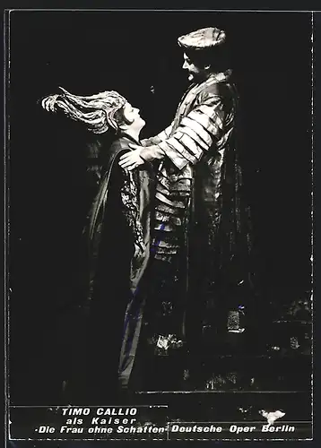 AK Opernsänger Timo Callio als Kaiser in Die Frau ohne Schatten, mit original Autograph