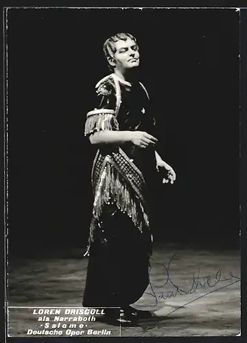 AK Opernsänger Loren Driscoll als Narraboth in Salome, mit original Autograph