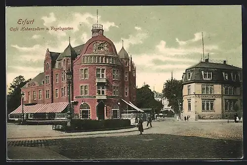 AK Erfurt, Cafe Hohenzollern und Vogelsgarten