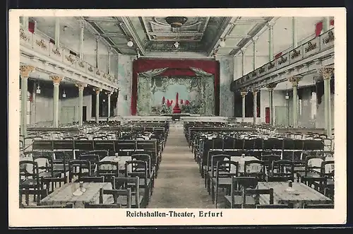 AK Erfurt, Cafe Reichshallen-Theater, Innenansicht