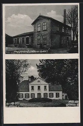 AK Meggerdorf /Schlesw.-Holst., Gebäudeansichten