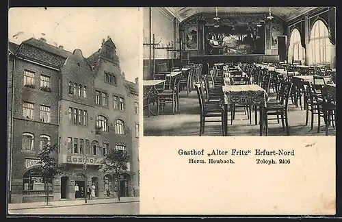 AK Erfurt, Gasthof Alter Fritz, Innenansicht