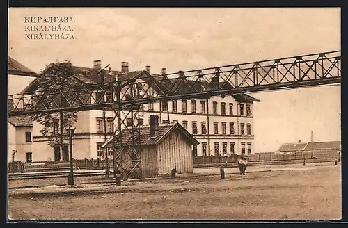 AK Királyháza, Ansicht vom Bahnhof