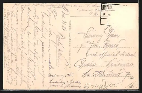 AK Királyháza, Ansicht vom Bahnhof