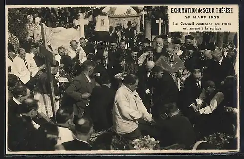 AK Lisieux, Exhumation de Soeur Therese 1923