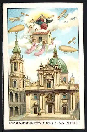 AK Loreto, Congregazione universale della S. Casa, Schutzpatron der Luftfahrer, Luftschiffe