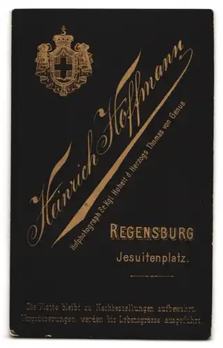 Fotografie H. Hoffmann, Regensburg, Jesuitenplatz, Bürgerlicher Herr mit Vollbart und Glatze, mit einer Fliege