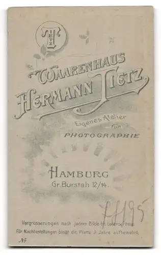 Fotografie Hermann Tietz, Hamburg, Gr. Burstah 12-14, Älterer Herr mit Brille und Vollbart