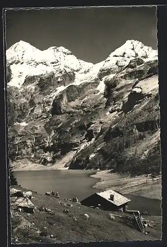 AK Oeschinensee, Blick auf den See mit Blümlisalp