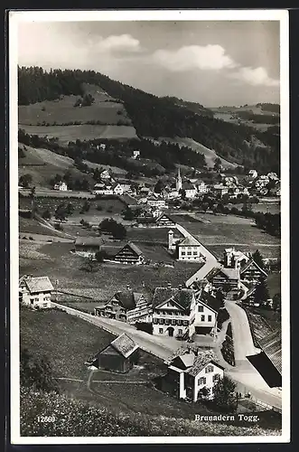 AK Brunnadern /Togg., Ortsansicht aus der Vogelschau