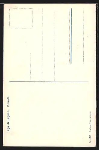 AK Morcote, Lago die Lugano, Boote am Ufer