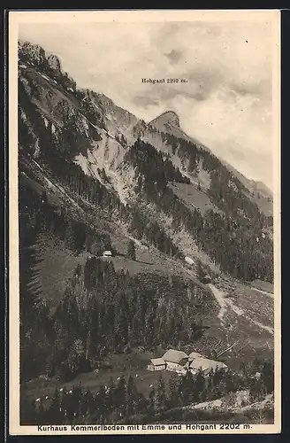 AK Schangnau, Kurhaus Kemmeriboden mit Emme und Hohgant