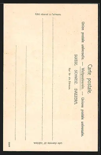 AK Appenzell, Partie an der Promenade mit Bach