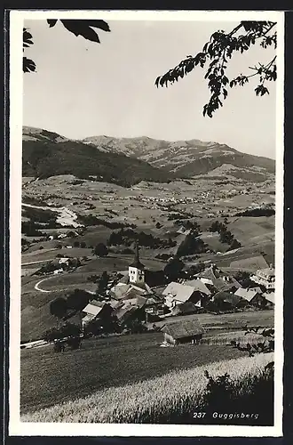 AK Guggisberg, Ortsansicht aus der Vogelschau