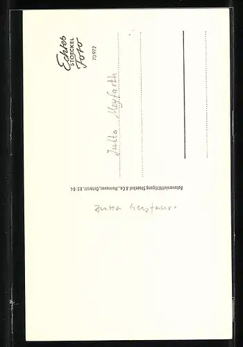 AK Opernsängerin Jutta Meyfarth mit original Autograph