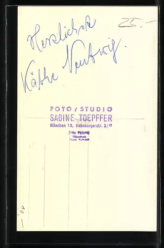 AK Opernsängerin Käte Nentwig als Despina in Cosi fan tutte, mit original Autograph