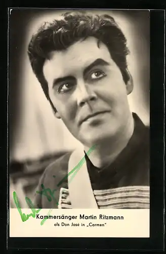 AK Opernsänger Martin Ritzmann in Carmen mit original Autograph