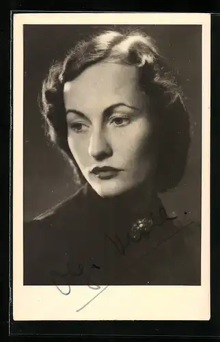 AK Opernsängerin Olga Moll mit original Autograph